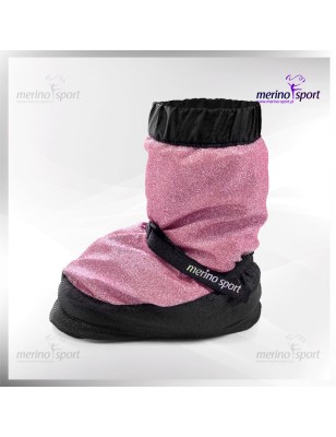 WARM UP BOOTIES MERINO GLITTER CANDY PINK