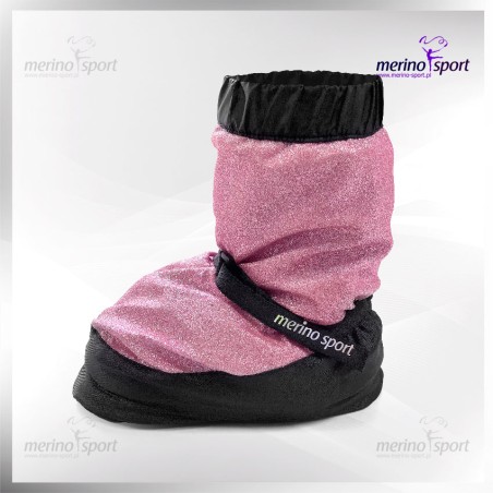 WARM UP BOOTIES MERINO GLITTER CANDY PINK